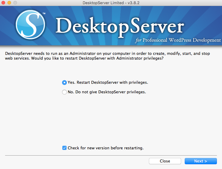 Ejecutar Desktopserver 01
