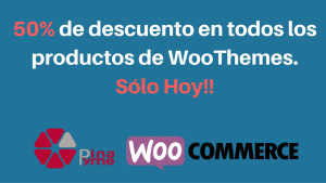 50% de descuento en todos los productos de WooThemes. Sólo Hoy!!